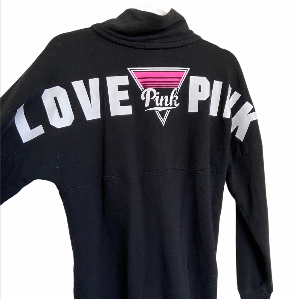 PINK Victoria’s Secret Varsity Quarter Snap Oversized Sweater - Picture 7 of 11